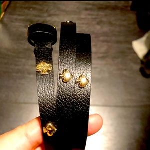 Black Kate Spade ♠️ belt with Gold Spades